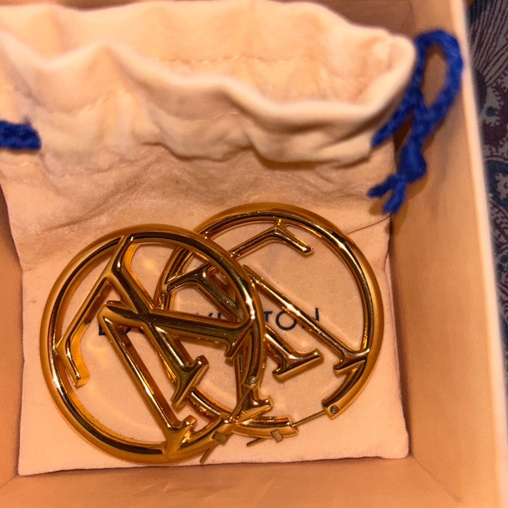 COPY - Louis Vuitton Louise Hoop GM Earrings